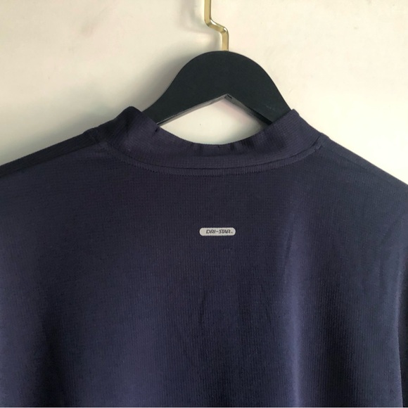 Men’s STARTER Running Jacket, 1/4 ZIP, SZ M, Dri-Star, Navy Blue, Excellent Cond - Picture 5 of 7